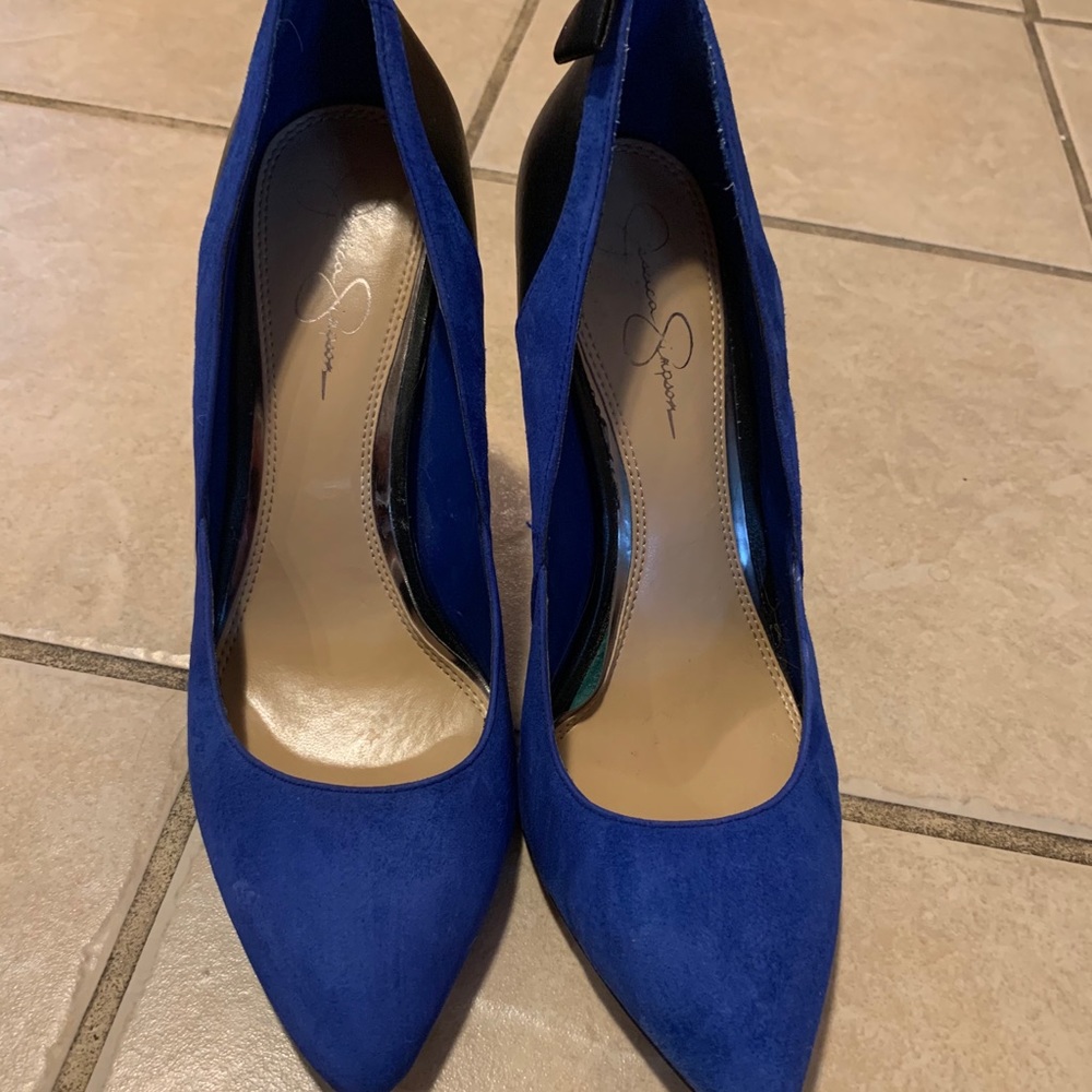 Jessica Simpson heels blue suede/leather lining